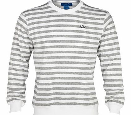 Adidas Originals Stripe Crew Sweatshirt - Medium
