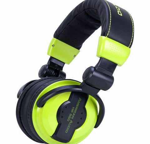 American Audio 64 Ohms Professional Foldable DJ Headphones - Green