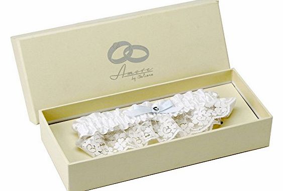 Amore White Lace and Satin Wedding Garter Gift