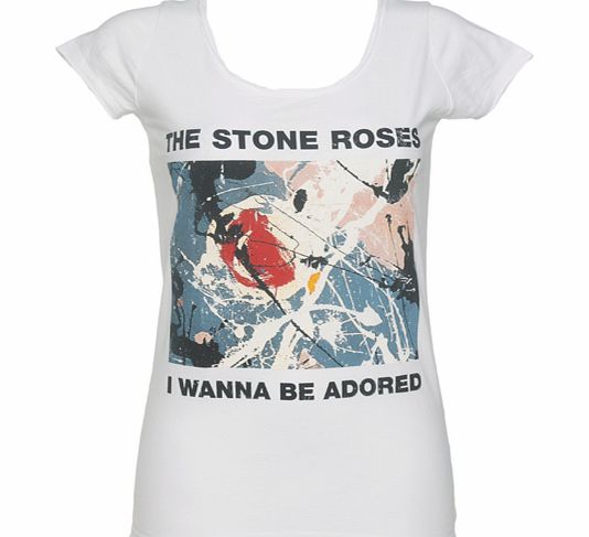 Amplified Vintage Ladies Stone Roses Wanna Be Adored White T-Shirt