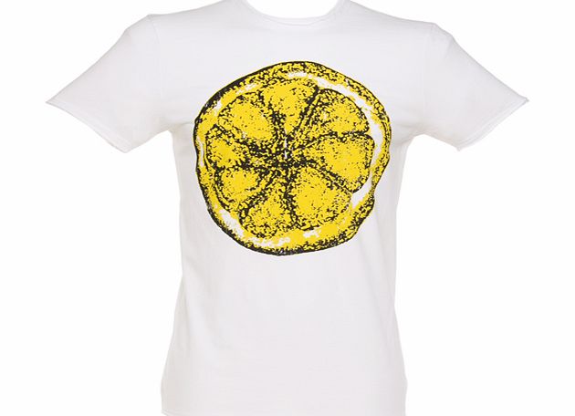 Amplified Vintage Mens White Stone Roses Big Lemon T-Shirt