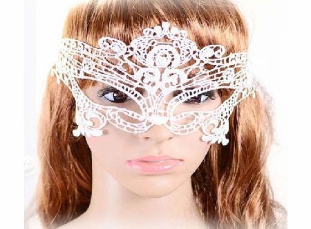 Amybria jewelry Costume Ball Sexy Lady White Lace Mask Masquerade Party Fancy Dress Lolita Goth