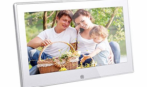 Angelbubbles NEW Hi-Res Digital Photo Frame Aluminum Alloy Back Shell 7/8/9.7/10.1inch LCD Panel LED Backlight Widescreen 4:3/16:9 Video/Music Player SD/MMC/MS (LCD 9.7INCH)