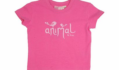 Animal Girls Girls Animal Daya Crew Printed T-Shirt. Azalea