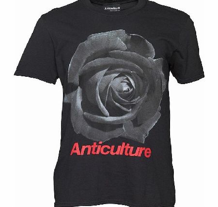 ANTICULTURE Mens Blackrose T-Shirt Black