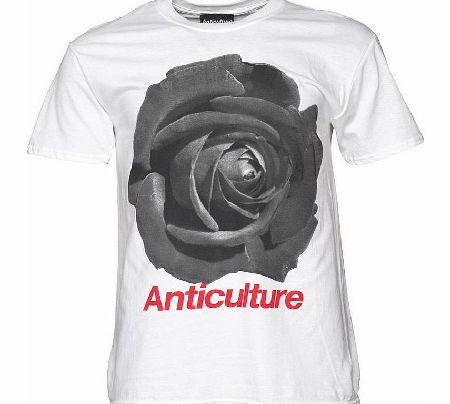 ANTICULTURE Mens Blackrose T-Shirt White
