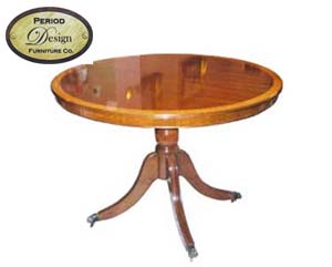 antique replica circular extending table
