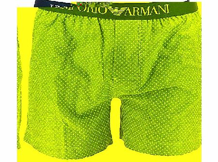 Armani Emporio Armani Woven Boxer - Grey - Mens Boxer shorts with fly
