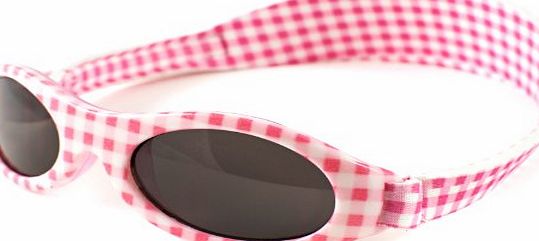 Baby Banz Girls 01/APG Oval Sunglasses, Pink Gingham