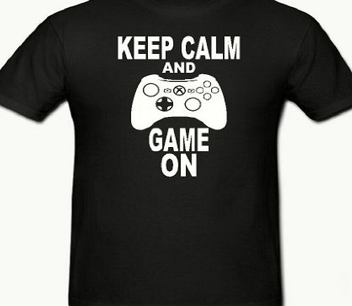 Bamboozled Accessories KEEP CALM AND GAME ON XBOX 360 CONTROLLER NOVELTY BOYS,CHILDRENS GAMER T SHIRT,AGES 5-15YRS (14-15 Y