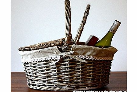 Traditional Two lids Picnic Baskets Shopping Hampers