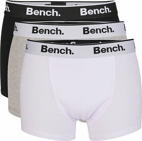 Bench Keddie 3 Pack Boxer Short Trunks Black/White/Grey - M (33-35in)