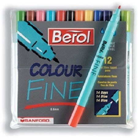 berol Colour Fine Pen Medium 0.6mm line width 12