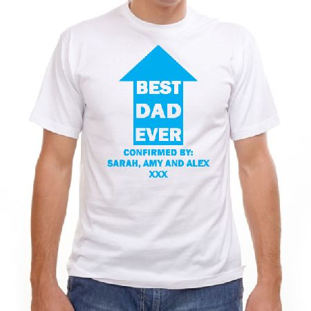 BEST Dad Ever Personalised T-Shirt Large 42