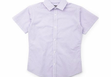Bhs Boys Lilac Short Sleeve Ditsy Print Shirt, lilac