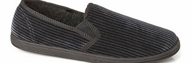 Bhs Classic Velour Slippers, Black BR62F01BBLK