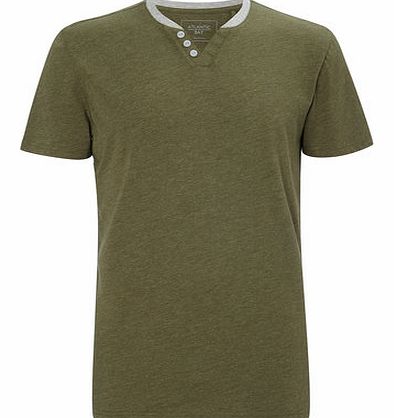 Bhs Green Notch Neck T-Shirt, Green BR52B11EGRN