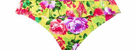 Pastel Vintage Floral Print Bikini Bottoms,