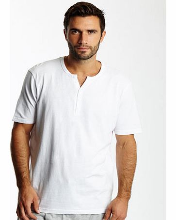 Bhs White Y Neck T-Shirt, White BR62T02DWHT