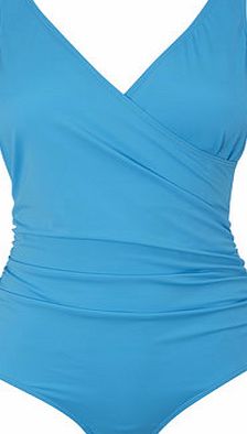 Bhs Womens Turquoise Wrap Front Tummy Control