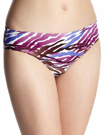 Zebra Print Bikini Pant, purple multi 273555642