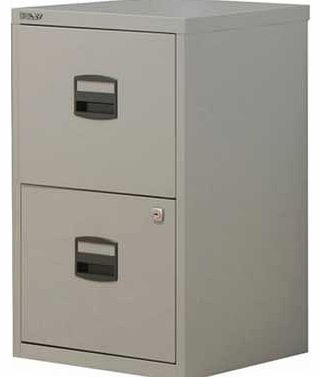Bisley 2 Drawer A4 Drawer A4 Filing Cabinet - Grey