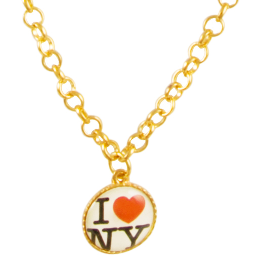 Bits and Bows I Heart NY Charm Necklace from Bits and Bows