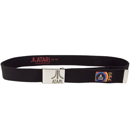 Black Atari Logo Webbing Belt