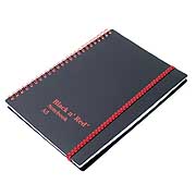 Black n Red A5 Wiro Polyprop Notebook
