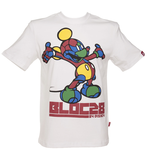 Bloc28 By Disney Mens White Multi Colour Mickey Mouse