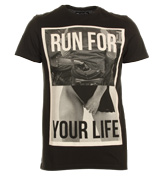 Blood Brother Run For Your Life Black T-Shirt