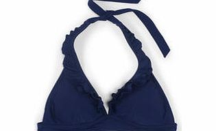 Boden Ruffle Bikini Top, Sailor Blue,Sailor Blue/Ivory