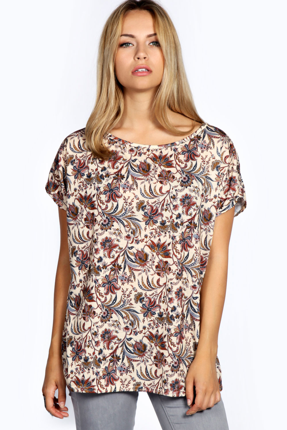 boohoo Isabelle Floral Paisley Print Oversized