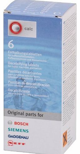Bosch Decalcifying Tablets for Coffee Machines and Kettles, 6 Tablets
