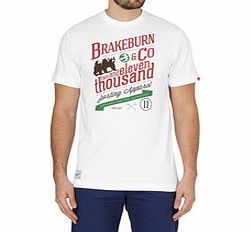 BRAKEBURN White and red pure cotton printed T-shirt