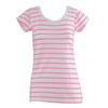 BRAVE SOUL Womens Jemima Striped T-Shirt (Pink)