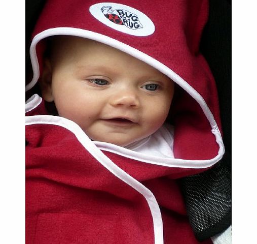 Bug in a Rug Sling Blanket and Fleece Pramsuit (Small, Red)