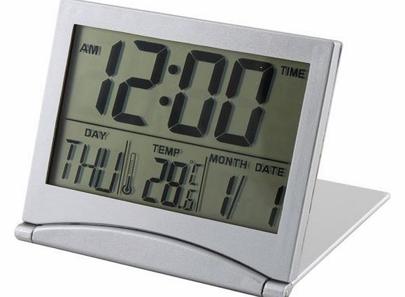 BuyinCoins New Desk Digital LCD Thermometer Calendar Alarm Clock