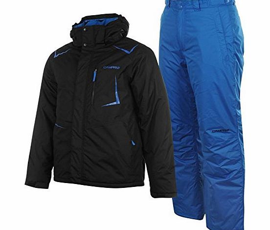 Campri Mens Ski Set Snowboard Winter Sport Outdoor Jacket amp; Salopettes Black/Blue M
