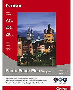 Canon Photo Paper Plus SG-201 - Semi-gloss photo paper - A3 (297 x 420 mm) - 260 g/m2 - 20 sheet(s)