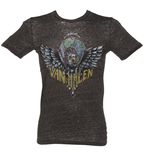 Chaser LA Mens Dark Grey Marl Van Halen Logo T-Shirt