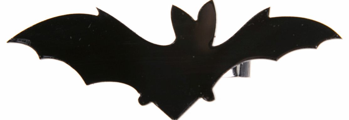 Cherry Loco Black Acrylic Bat Double Ring from Cherry Loco
