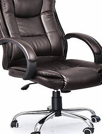 Cherry Tree Furniture Executive Extra Padded High Back Brown Color Office Chair BN14