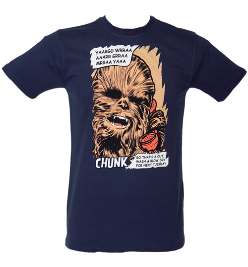 Chunk Mens Chewie Calling Star Wars T-Shirt from