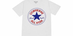 Converse Boys 1-4yrs white cotton blend T-shirt