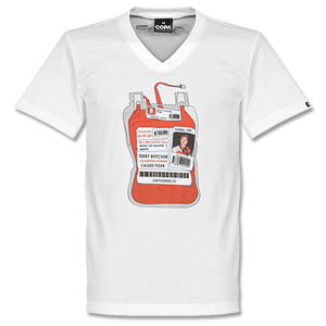 Copa Butcher Blood Bag V-Neck T-Shirt - White