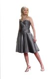 Crafted Dynasty Hollies Short Evening Dress Charcoal Grey - 12