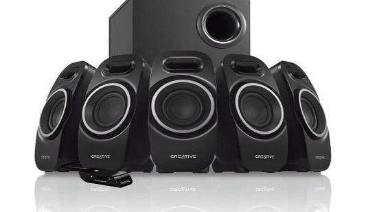 Creative A550 (5.1) Surround Speaker System with Wired Remote Control for Music, Movies and Games