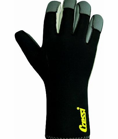 Cressi Svalbard 6mm Ultraspan Neoprene Gloves - Black/Grey, Medium