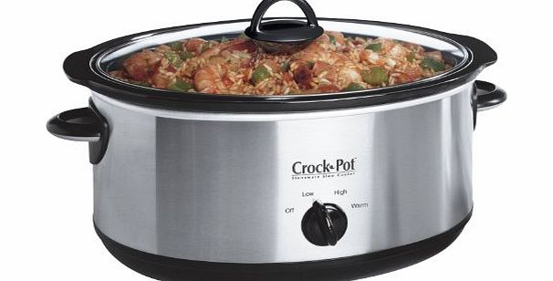 Crock Pot Crock-Pot Chrome Slow Cooker, 6.5 Litre, Brushed Chrome